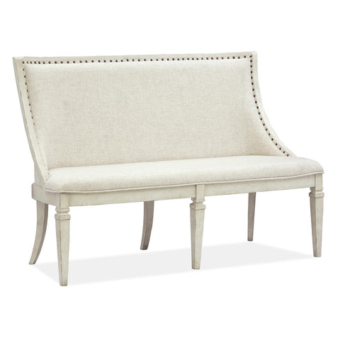  Magnussen Newport D5430-78 Bench with Upholstered Seat Back IMAGE 1