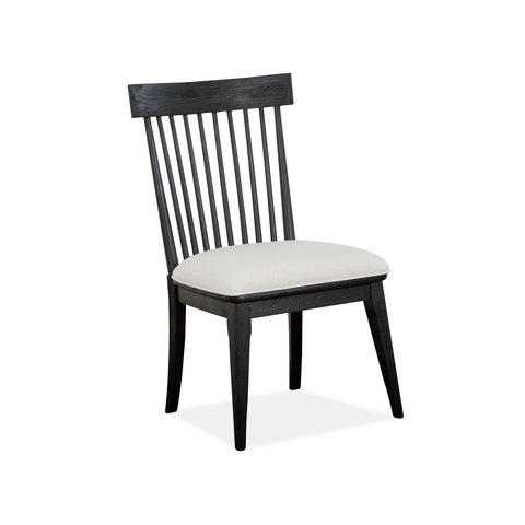  Magnussen Harper Springs D5321-64 Dining Side Chair with Upholstered Seat & Wood Windsor Back IMAGE 1