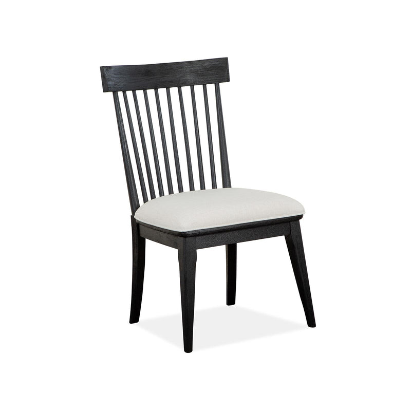 Magnussen Harper Springs D5321-64 Dining Side Chair with Upholstered Seat & Wood Windsor Back IMAGE 1