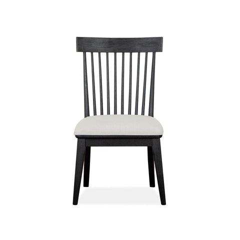 Magnussen Harper Springs D5321-64 Dining Side Chair with Upholstered Seat & Wood Windsor Back IMAGE 2