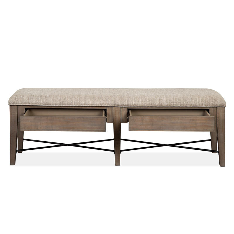 Magnussen Paxton Place D4805-68 Bench with Upholstered Seat IMAGE 4
