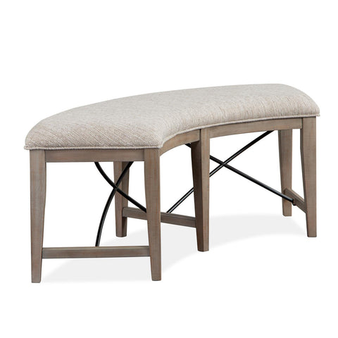  Magnussen Paxton Place D4805-67 Curved Bench with Upholstered Seat IMAGE 1