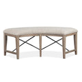  Magnussen Paxton Place D4805-67 Curved Bench with Upholstered Seat IMAGE 2