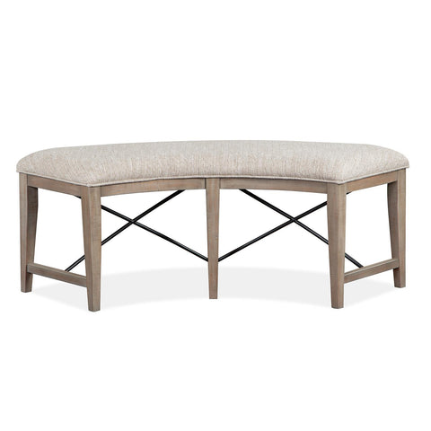  Magnussen Paxton Place D4805-67 Curved Bench with Upholstered Seat IMAGE 2