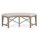 Magnussen Paxton Place D4805-67 Curved Bench with Upholstered Seat IMAGE 2