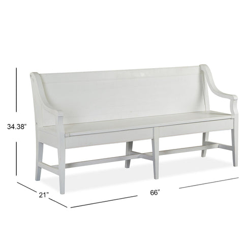  Magnussen Heron Cove D4400-79 Bench with Back IMAGE 4