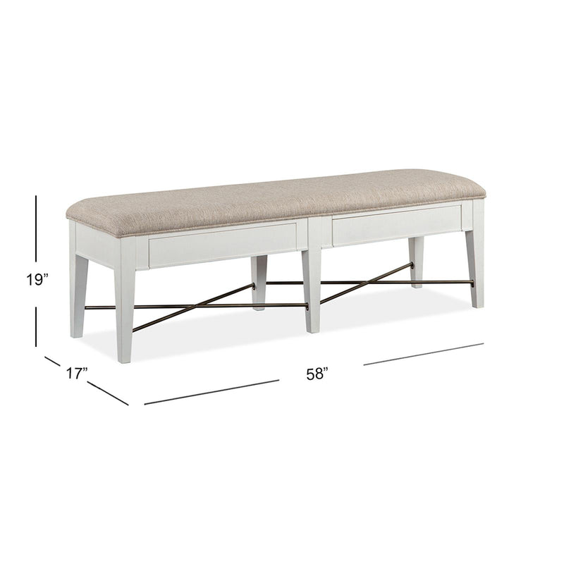 Magnussen Heron Cove D4400-68 Bench with Upholstered Seat IMAGE 4