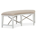 Magnussen Heron Cove D4400-67 Curved Bench with Upholstered Seat IMAGE 1
