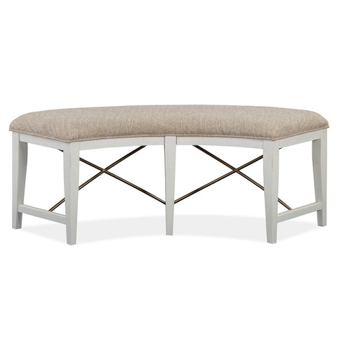  Magnussen Heron Cove D4400-67 Curved Bench with Upholstered Seat IMAGE 2