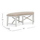 Magnussen Heron Cove D4400-67 Curved Bench with Upholstered Seat IMAGE 4