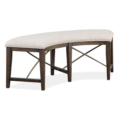  Magnussen Westley Falls D4399-67 Curved Bench with Upholstered Seat IMAGE 1