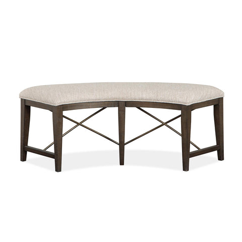  Magnussen Westley Falls D4399-67 Curved Bench with Upholstered Seat IMAGE 2