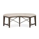 Magnussen Westley Falls D4399-67 Curved Bench with Upholstered Seat IMAGE 2