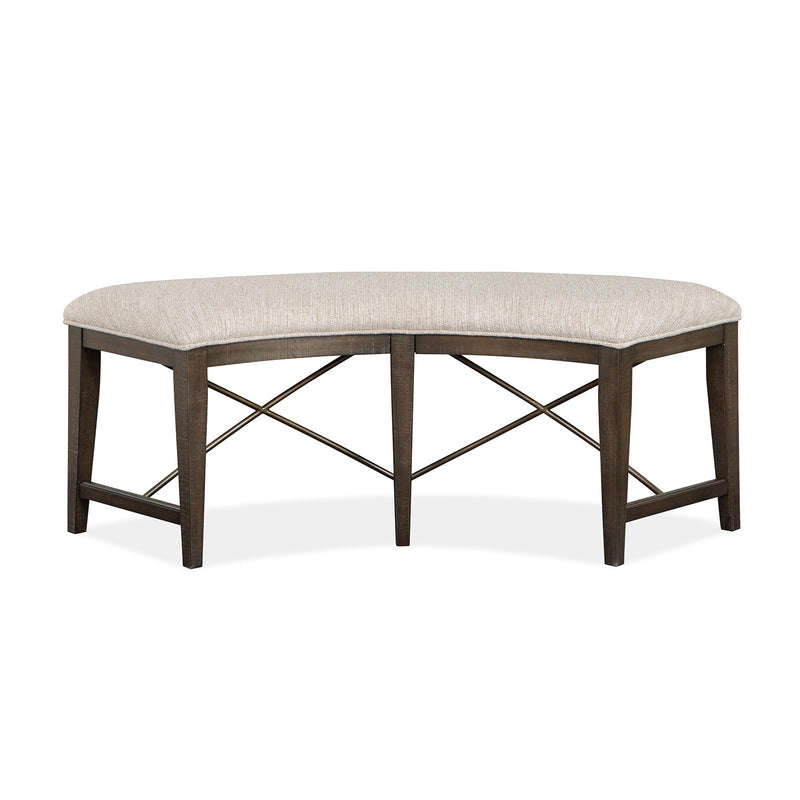 Magnussen Westley Falls D4399-67 Curved Bench with Upholstered Seat IMAGE 2