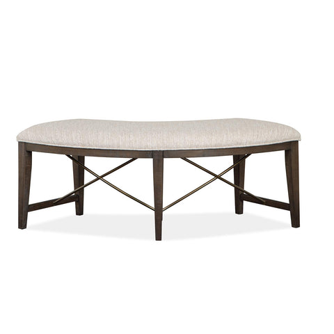  Magnussen Westley Falls D4399-67 Curved Bench with Upholstered Seat IMAGE 3
