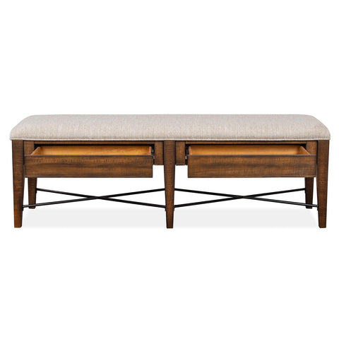  Magnussen Bay Creek D4398-68 Bench with Upholstered Seat IMAGE 4