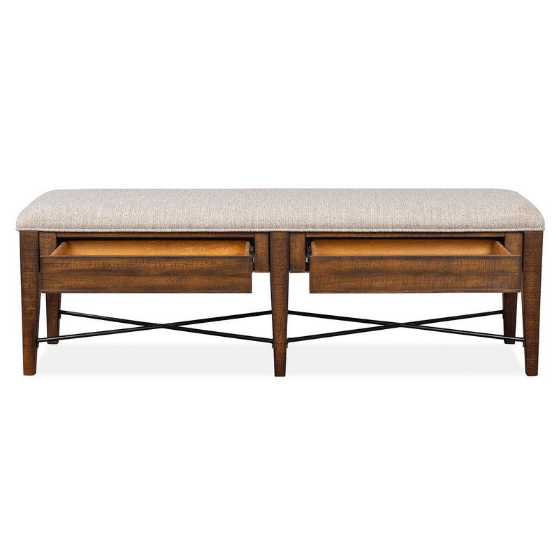 Magnussen Bay Creek D4398-68 Bench with Upholstered Seat IMAGE 4