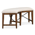  Magnussen Bay Creek D4398-67 Curved Bench with Upholstered Seat IMAGE 1