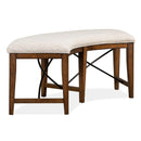 Magnussen Bay Creek D4398-67 Curved Bench with Upholstered Seat IMAGE 1