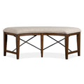  Magnussen Bay Creek D4398-67 Curved Bench with Upholstered Seat IMAGE 2