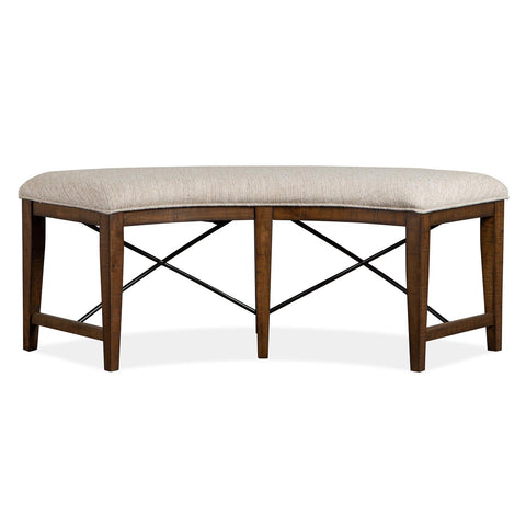  Magnussen Bay Creek D4398-67 Curved Bench with Upholstered Seat IMAGE 2