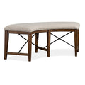  Magnussen Bay Creek D4398-67 Curved Bench with Upholstered Seat IMAGE 3