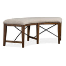 Magnussen Bay Creek D4398-67 Curved Bench with Upholstered Seat IMAGE 3