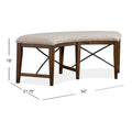  Magnussen Bay Creek D4398-67 Curved Bench with Upholstered Seat IMAGE 6