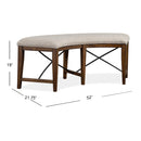 Magnussen Bay Creek D4398-67 Curved Bench with Upholstered Seat IMAGE 6