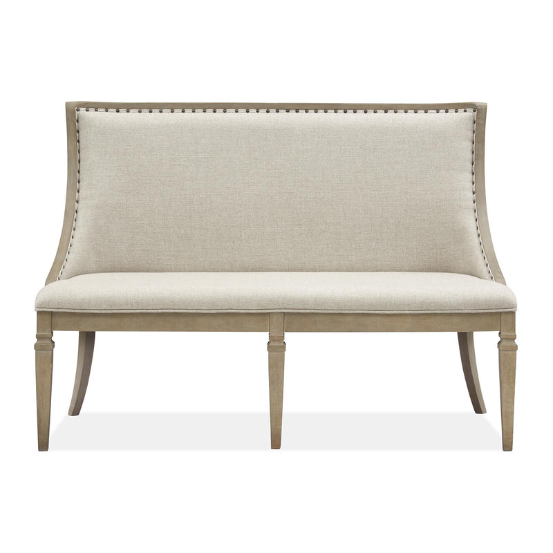 Magnussen Lancaster D4352-78 Bench with Upholstered Seat & Back IMAGE 2