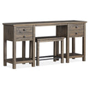 Magnussen Smithton T5537-73 Rectangular Sofa Table with 1 Stool IMAGE 1