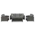  Signature Design by Ashley Oasis Court P335-081 Sofa/Chairs/Table Set IMAGE 2