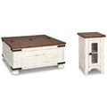  Signature Design by Ashley Wystfield T459T4 Coffee Table and Chairside End Table IMAGE 1