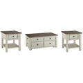  Signature Design by Ashley Bolanburg T637T3 Coffee Table and 2 End Tables IMAGE 1