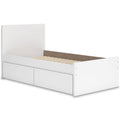  Signature Design by Ashley Onita EB9630B10 Twin Panel Platform Bed with 1 Side Storage IMAGE 1