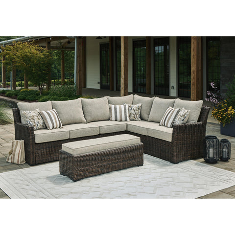  Signature Design by Ashley Brook Ranch P465-822 Sofa Sectional/Bench with Cushion IMAGE 4