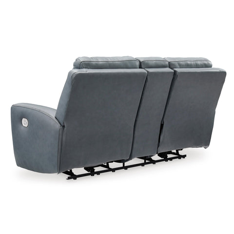  Signature Design by Ashley Mindanao U5950418C Power Reclining Loveseat with Console and Adjustable Headrest IMAGE 5