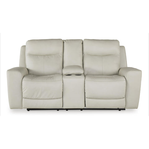  Signature Design by Ashley Mindanao U5950518C Power Reclining Loveseat with Console and Adjustable Headrest IMAGE 3
