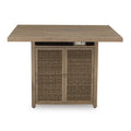  Signature Design by Ashley Walton Bridge P749-665 Square Bar Table with Fire Pit IMAGE 3