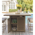  Signature Design by Ashley Walton Bridge P749-665 Square Bar Table with Fire Pit IMAGE 7