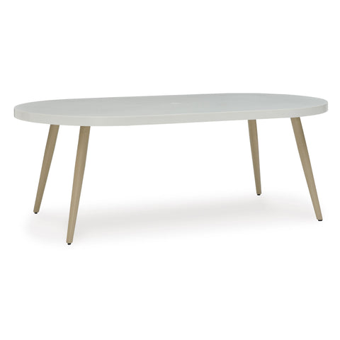  Signature Design by Ashley Seton Creek P798-625 Oval Dining Table with Umbrella Option IMAGE 1