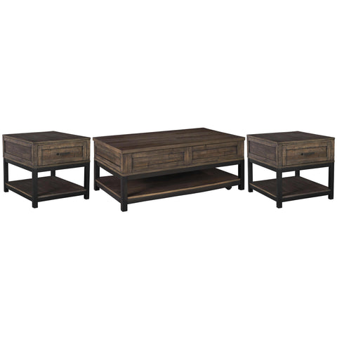  Signature Design by Ashley Johurst T444T1 Lift-top Coffee Table and 2 End Tables IMAGE 1