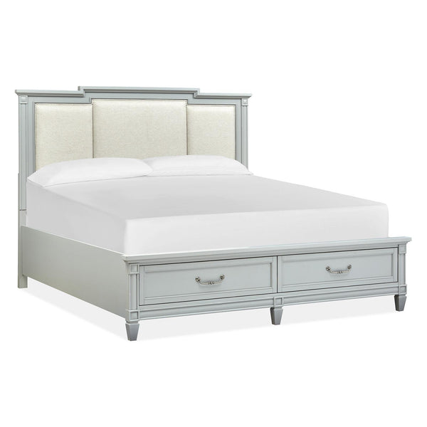 Magnussen Glenbrook B5668-65A King Panel Storage Bed with Upholstered Headboard IMAGE 1