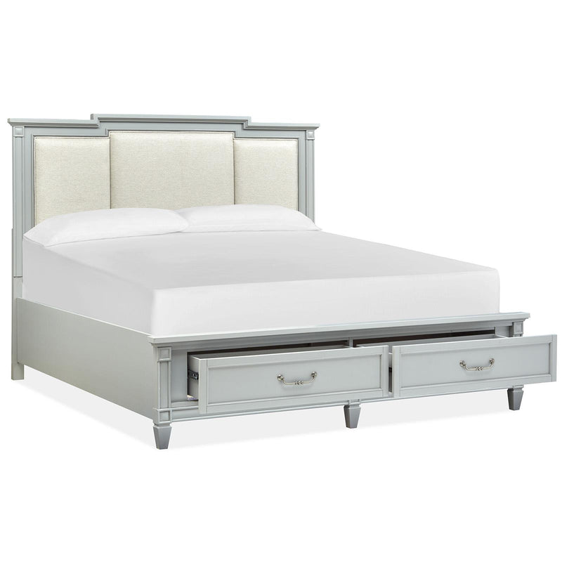 Magnussen Glenbrook B5668-65A King Panel Storage Bed with Upholstered Headboard IMAGE 2