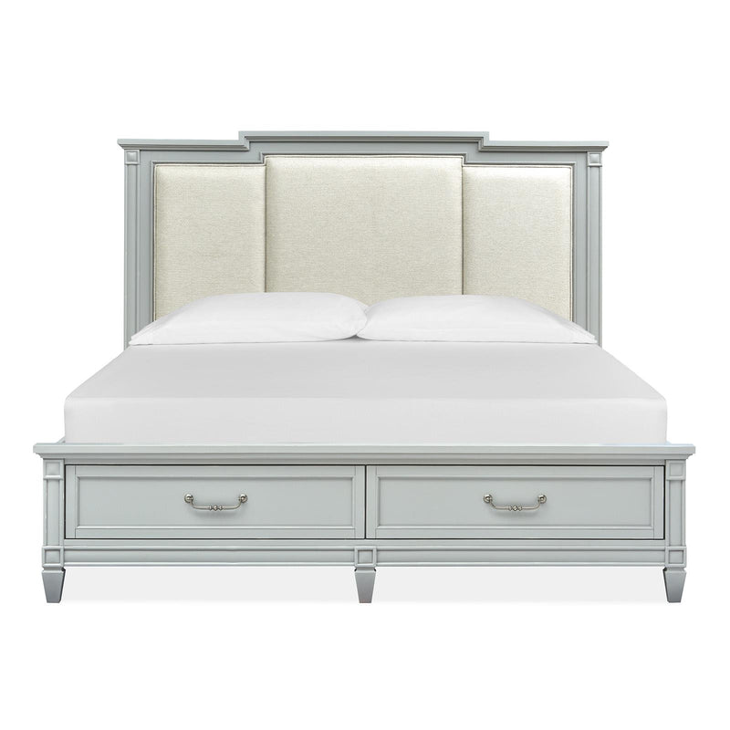 Magnussen Glenbrook B5668-65A King Panel Storage Bed with Upholstered Headboard IMAGE 3
