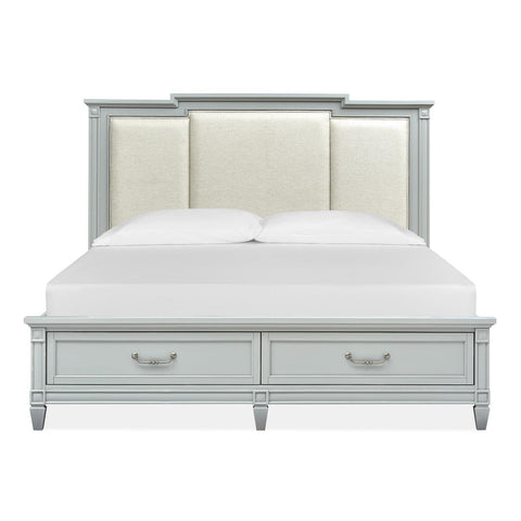  Magnussen Glenbrook B5668-55A Queen Panel Storage Bed with Upholstered Headboard IMAGE 3