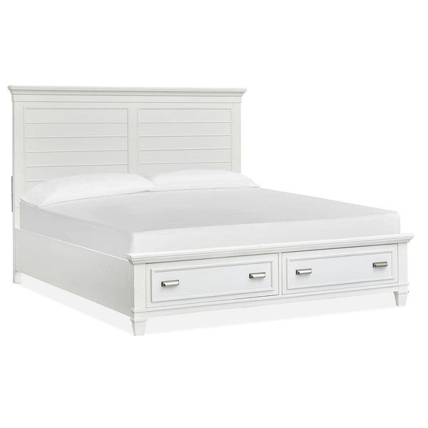 Magnussen Charleston B5611-75WH California King Panel Storage Bed - White IMAGE 1