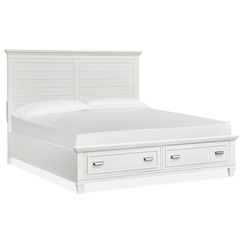 Magnussen Charleston B5611-75WH California King Panel Storage Bed - White IMAGE 1
