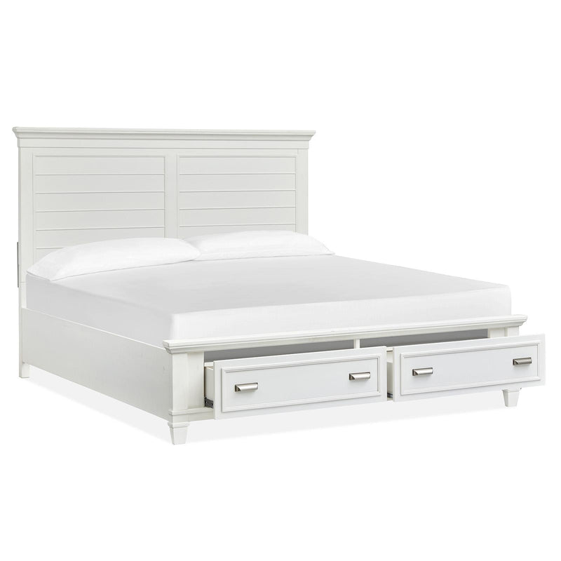 Magnussen Charleston B5611-75WH California King Panel Storage Bed - White IMAGE 2