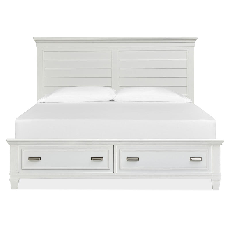 Magnussen Charleston B5611-75WH California King Panel Storage Bed - White IMAGE 3